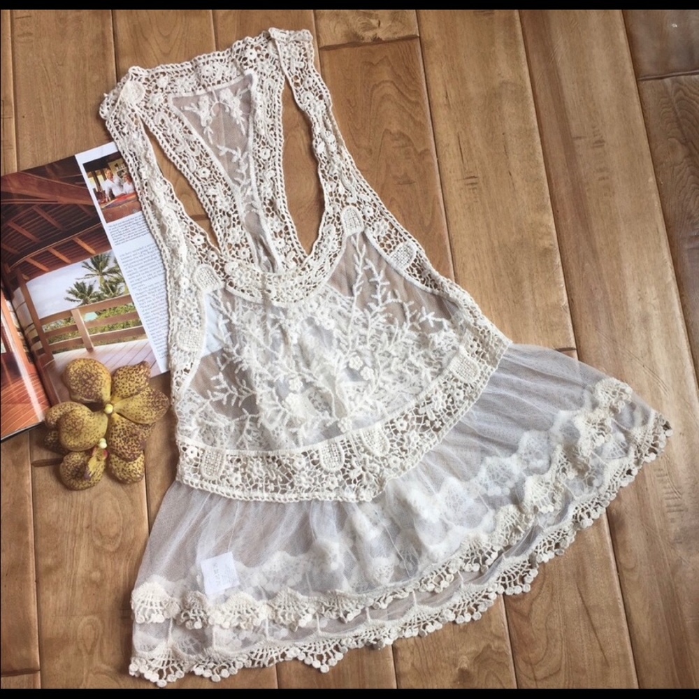 Lace Beach Cover Up - Picture 3 of 8